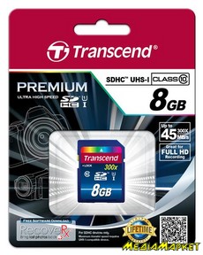 TS8GSDU1  SDHC Transcend Premium 8GB Class 10 UHS-1