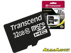 TS32GUSDHC10  MicroSDHC Transcend TS32GUSDHC10 32GB (Class 10) + SD 