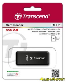 TS-RDP5K - Transcend TS-RDP5K USB 2.0 SDHC/ MMC4+MicroSDHC/ M2 ,  