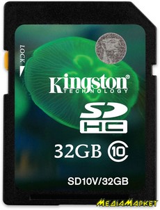 SD10V/32GB  SDHC Kingston SD10V/32GB 32GB (Class10) Value