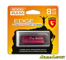 PD8GH2GREGRR9  -`i GoodRam PD8GH2GREGRR9 8GB EDGE Red USB