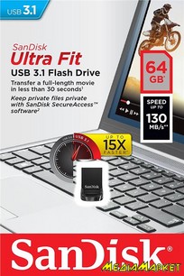 SDCZ430-064G-G46  -`i SanDisk SDCZ430-064G-G46 64GB USB 3.1 Ultra Fit