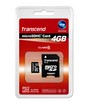 Карта MicroSDHC Transcend H(Class 6) 4GB +адаптер