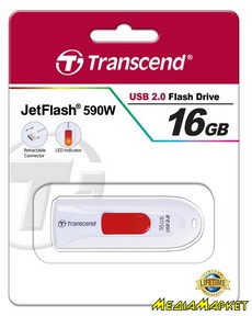TS16GJF590W  -`i Transcend JetFlash 590 USB 16GB White
