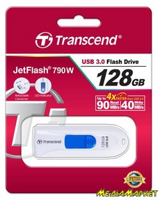 TS128GJF790W  -`i Transcend JetFlash 790 USB 3.0  128GB White