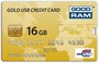  -`i GoodRam PD16GH2GRCCPR9 16GB Gold Credit Card