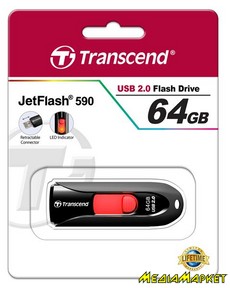 TS64GJF590K  -`i Transcend JetFlash 590 USB  64GB