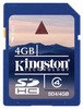 Карта SDHC Kingston 4GB class 4