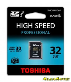 SD-T032UHS1(BL5  SDHC Toshiba SD-T032UHS1(BL5 32GB SDHC(U HS1) 10 class