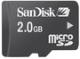 Карта MicroSD SanDisk 2 Gb (card only)