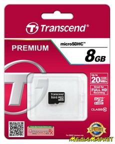 TS8GUSDC10  MicroSDHC Transcend TS8GUSDC10 8GB (Class 10)