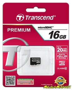 TS16GUSDC10  MicroSDHC Transcend TS16GUSDC10 16GB (Class10)