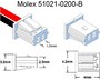  OEM CR2032 2 pin 3V,   1..25 (MOLEX 51021-0200-B)