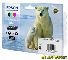 C13T26364010   Epson C13T26364010 26XL XP600/ 605/ 700 Bundle (C, M, Y, Bkp)