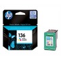 Картридж HP No.136, для PS1513, color, 5ml