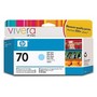  HP C9390A 70 Light Cyan Ink Cartridge with Vivera Ink, 130 ml